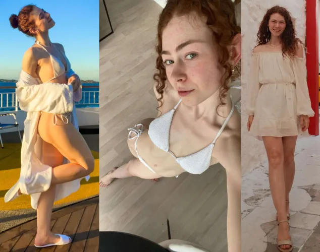 Ellen Aabol white bikini