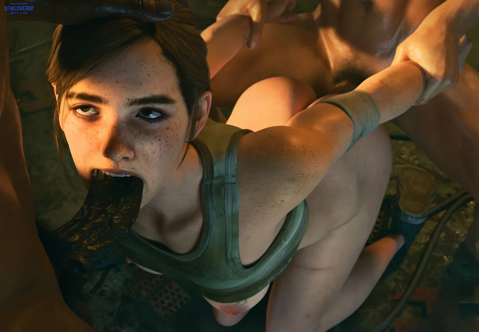 Ellie getting spitroasted (Sfmlover22)