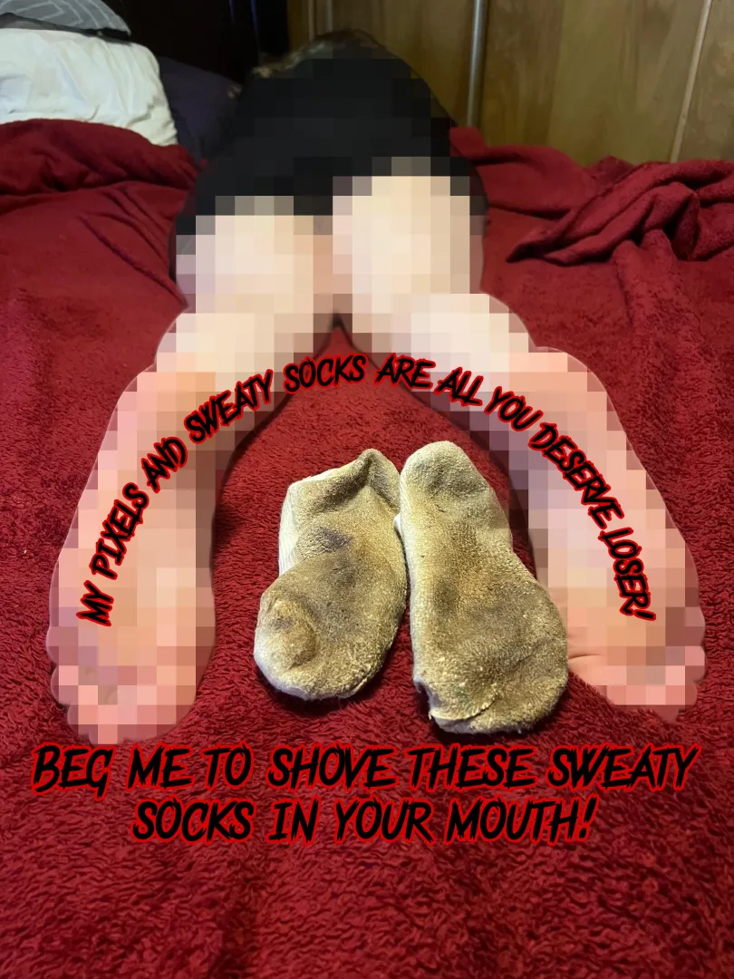 Enjoy my gross socks loser.