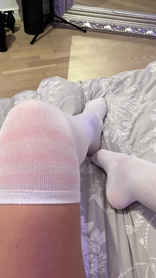 Enjoy these nylon toes. What's your next move?