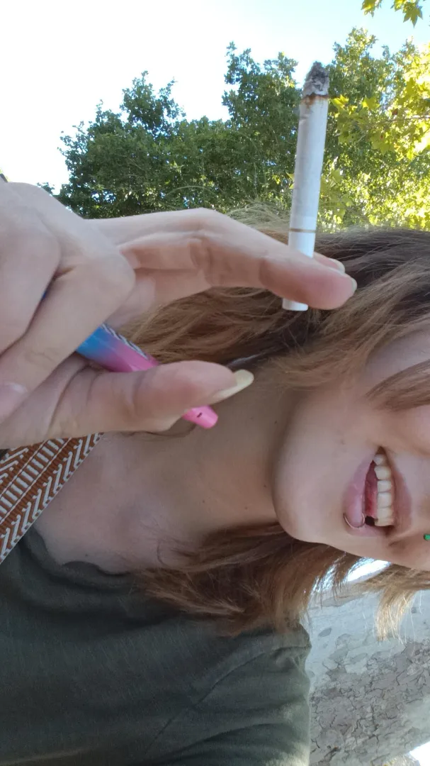 Enjoying a ciggy on my lunch break