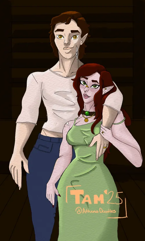 Enjoying newlyweds bliss [AthenaDoodles](OrginalCharacters)