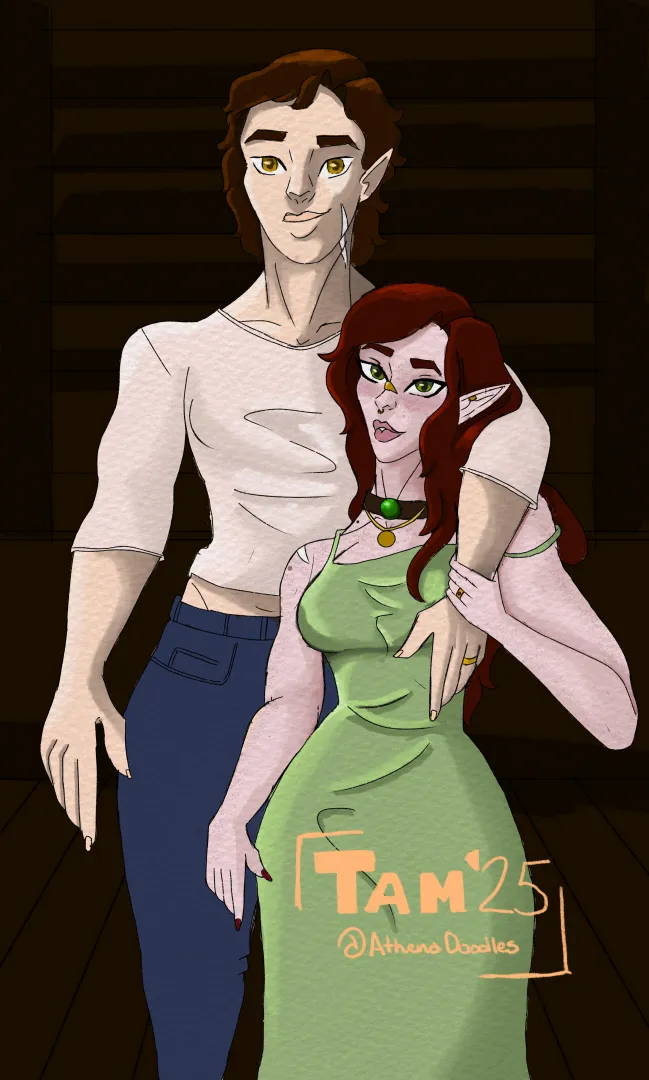 Enjoying newlyweds bliss [AthenaDoodles](OrginalCharacters)