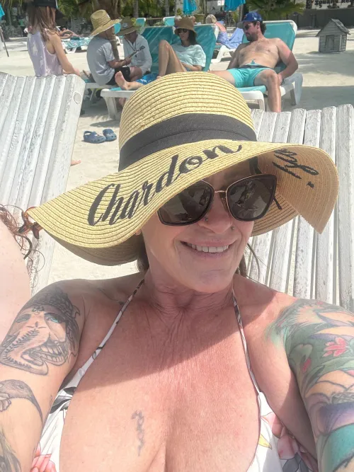 Enjoying the day by the beach