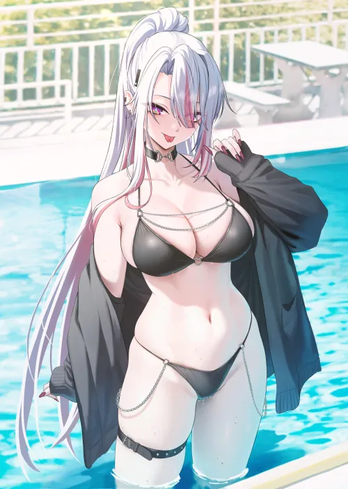 Enjoying the Pool [Artist's Original]