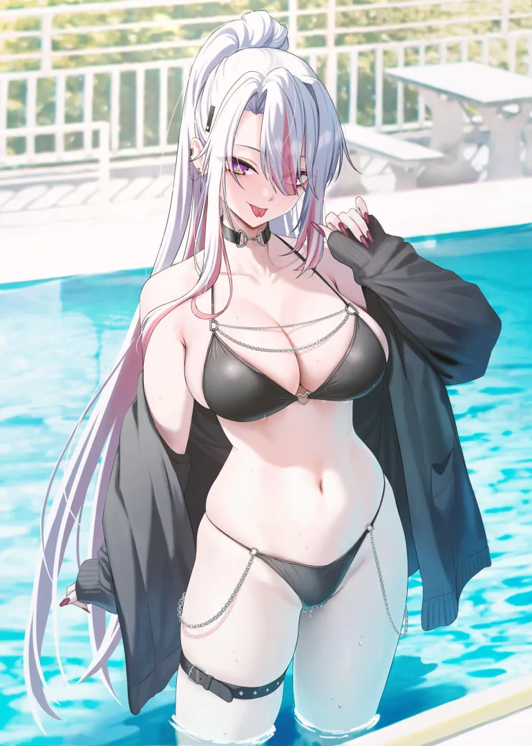 Enjoying the Pool [Artist's Original]