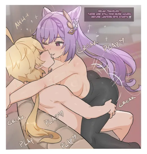 Enjoying the time with Keqing while waiting for the new update