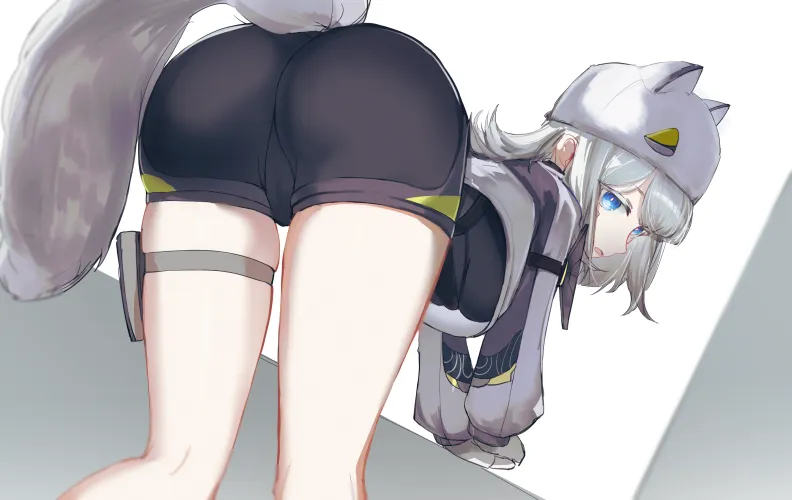 Estella bending over