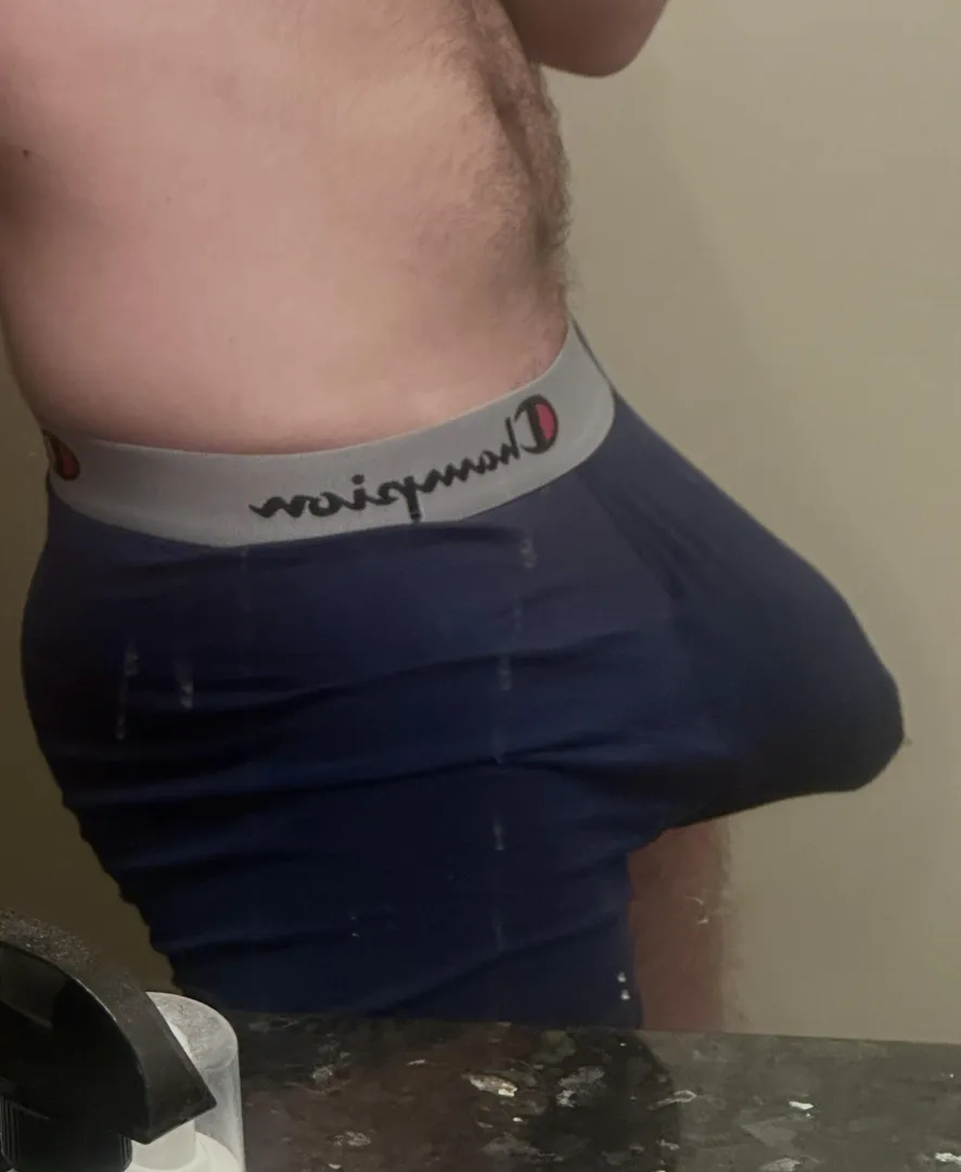 Even soft my cock is too big to hide (18)