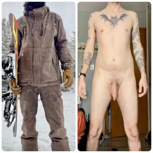 Ever wonder what that snowboarder looks like underneath?