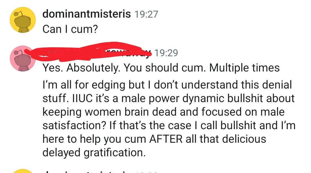 explain to him why I should be in denial