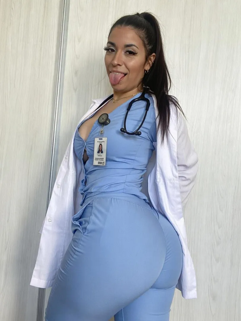 F27 - bent over the hospital bed, my scrubs still on, i'm begging you to fuck me right here.