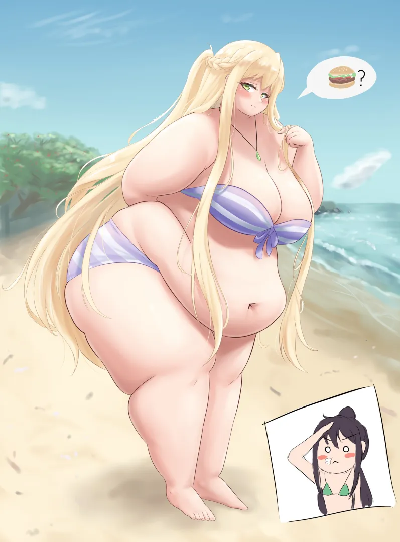 Fat girl at beach (TheBreadGuardian)