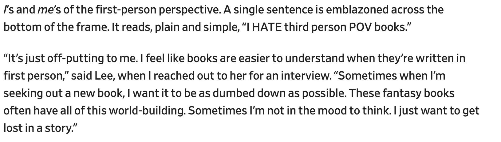 Favorite dumbed down books that don't make you think?