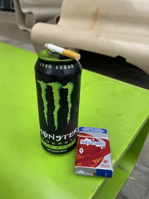 Feeding my addictions at 9am after a test