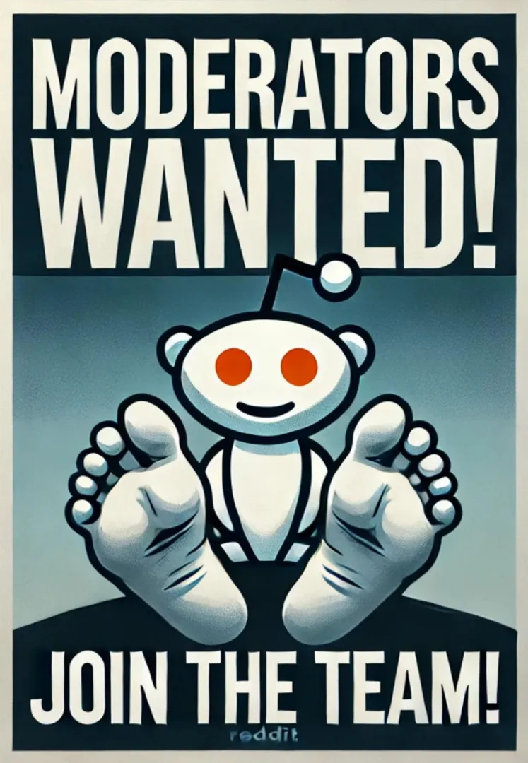 Feet Admirers is looking for a passionate moderator. Send a mod mail and tell why do you want to moderated FeetAdmirers!!!