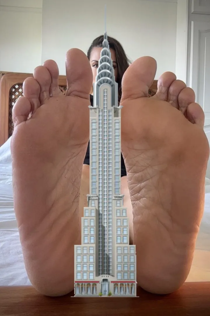Feet as big as a building 