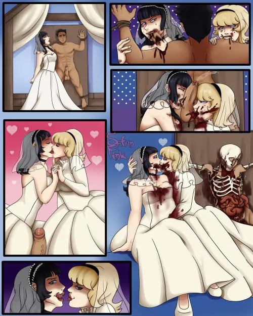 Femcan comic (FxF)(male prey) (guro)