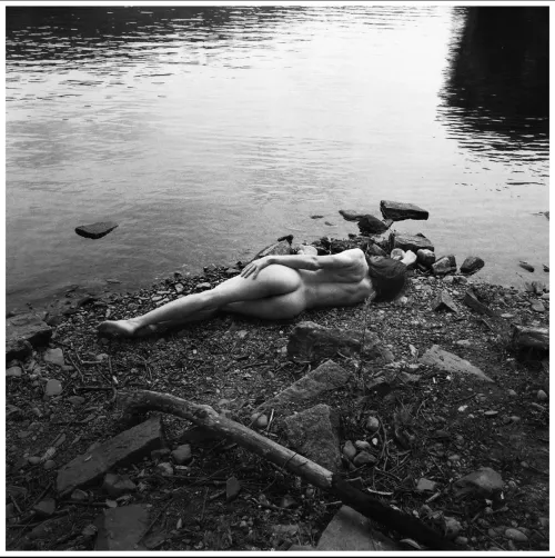 Figure by the river / Self-Portrait