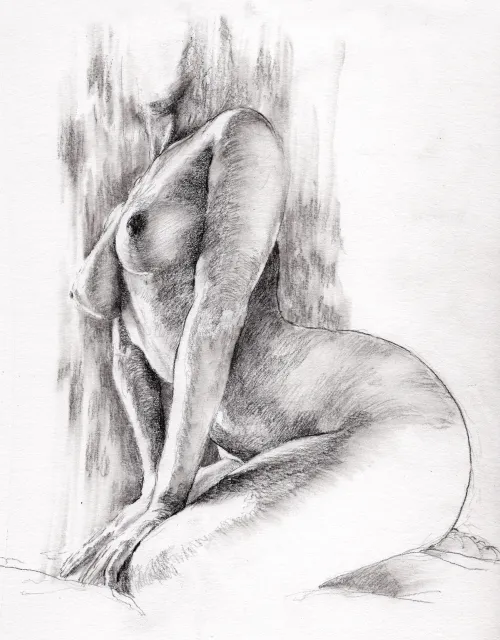 Figure drawing of a real life Elite Hacker, in graphite, by Me