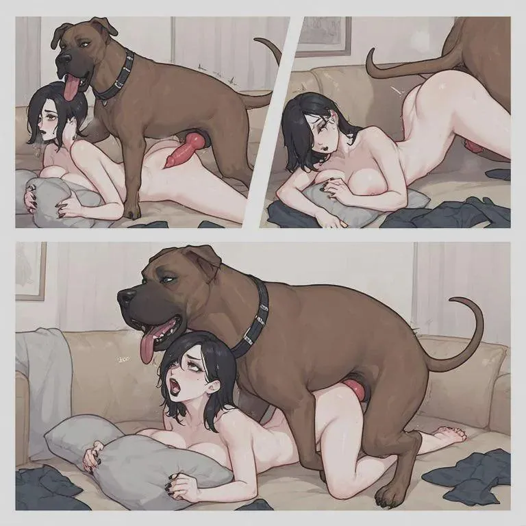 Filling her up with his puppies  