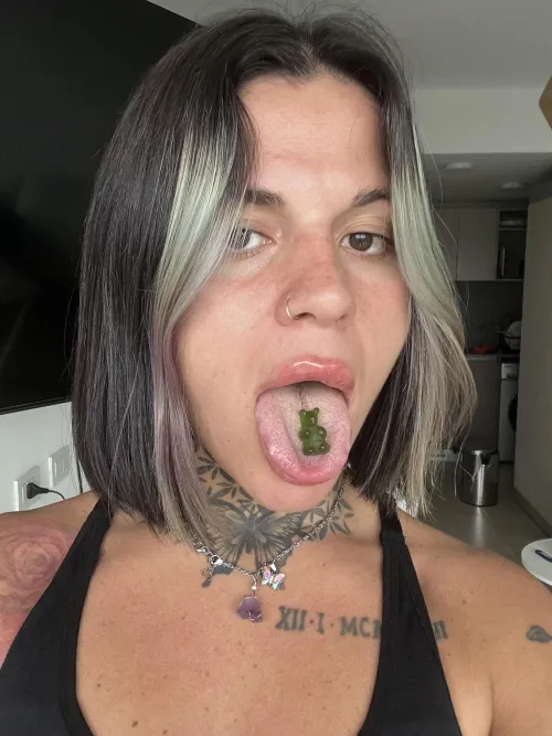 Finally, you're on my wet tongue