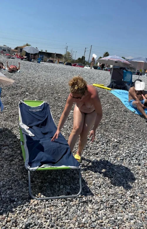 first time on the beach without clothes, but it was worth it