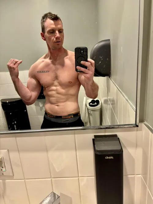 First time snuck to the washroom at work