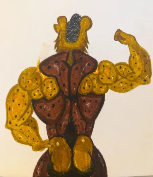 Flexing Hyena in color (Artist: me)