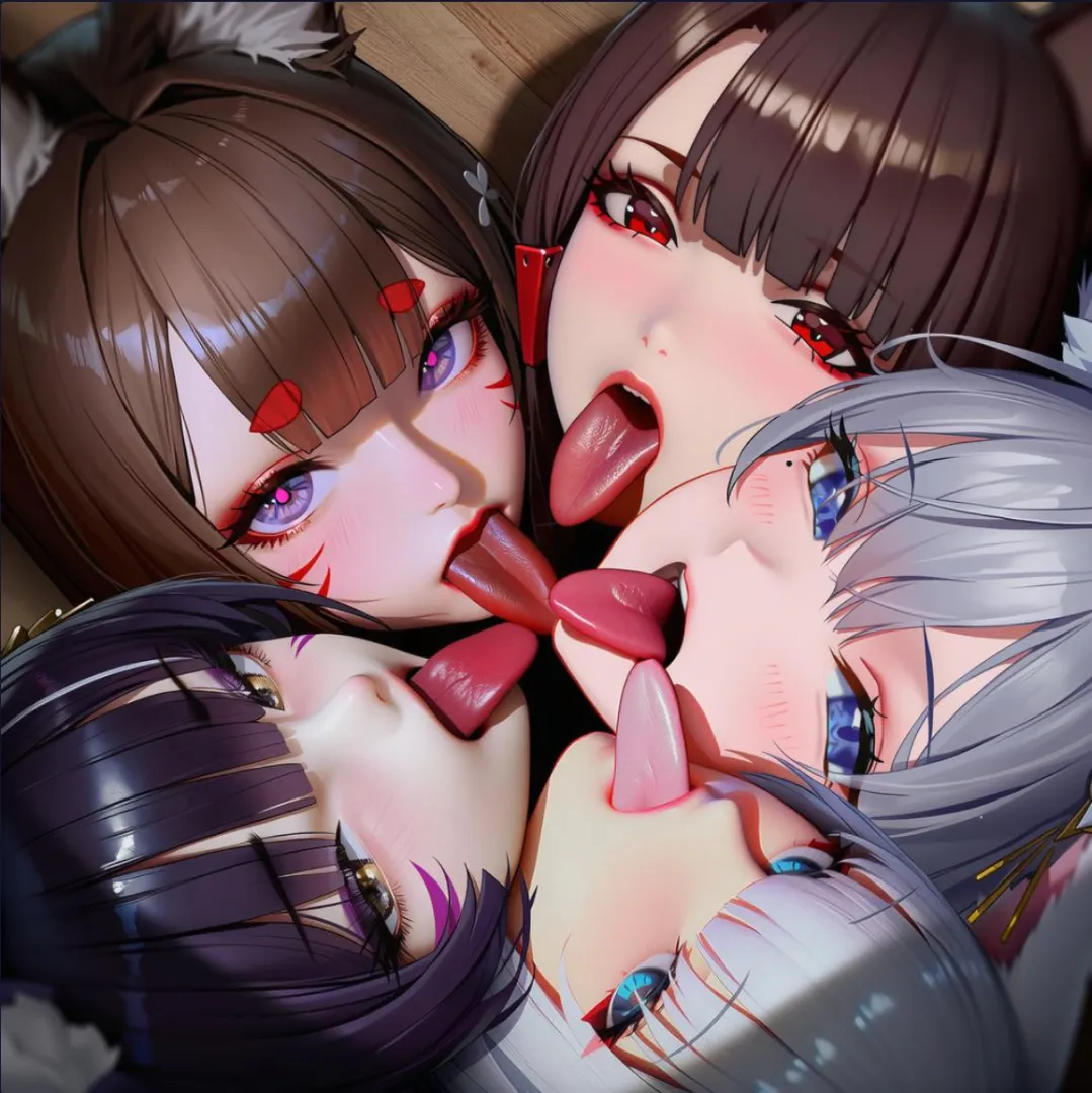 Floofs await for your gift. Musashi, Amagi, Akagi, Shinano, Kaga.