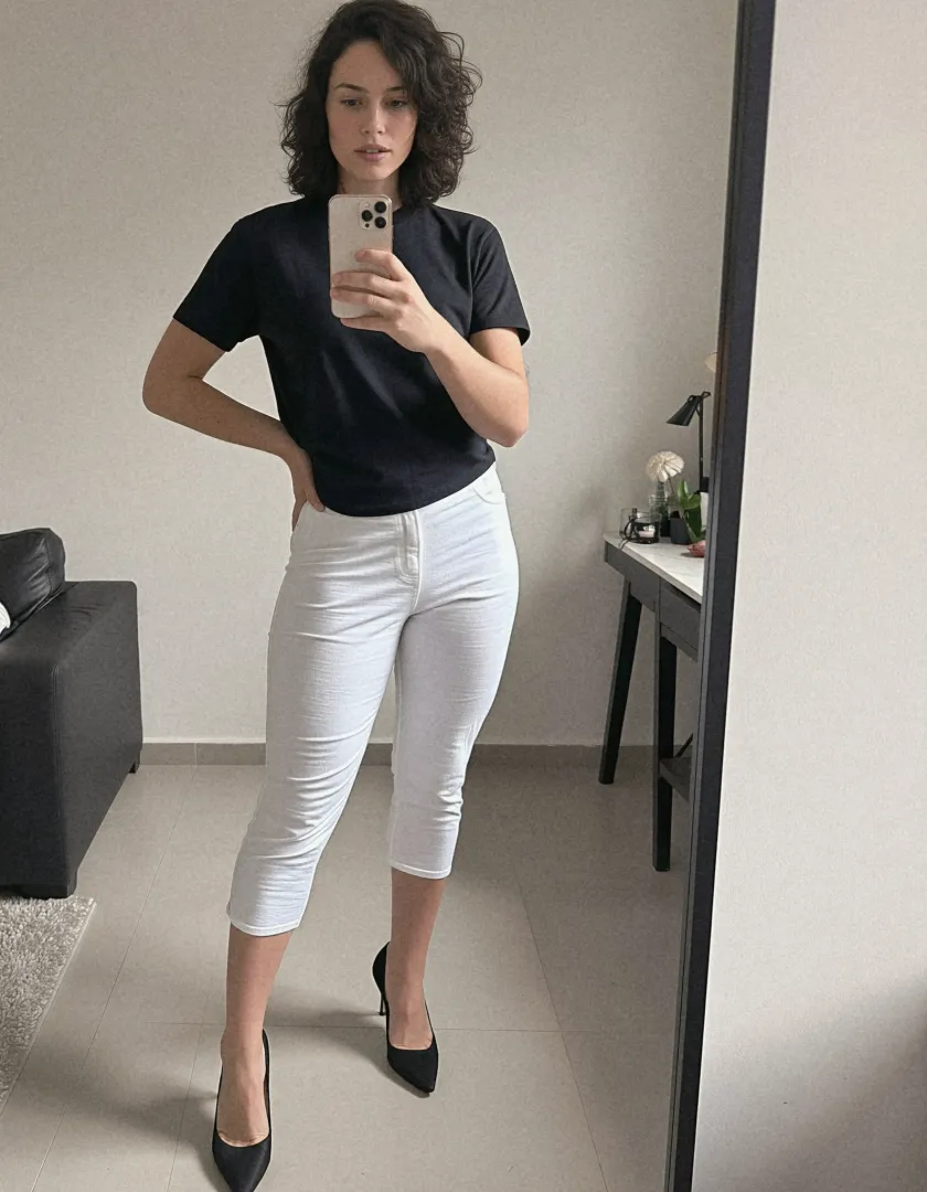 Free to use white tight pants ...