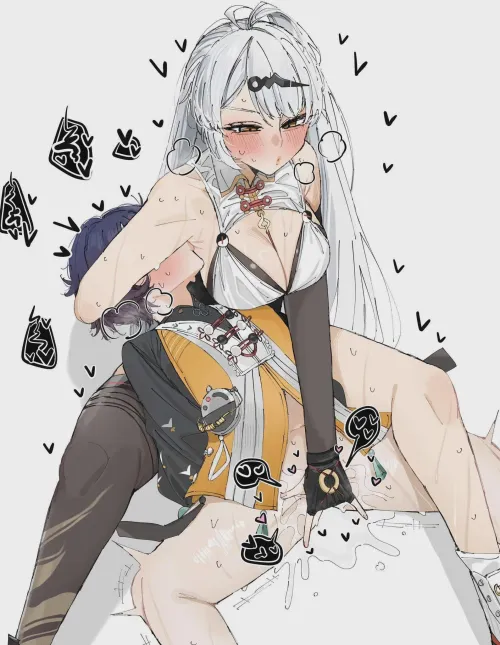 Fresh girl sweat is the only thing that makes her cum this hard (C4RR00T)