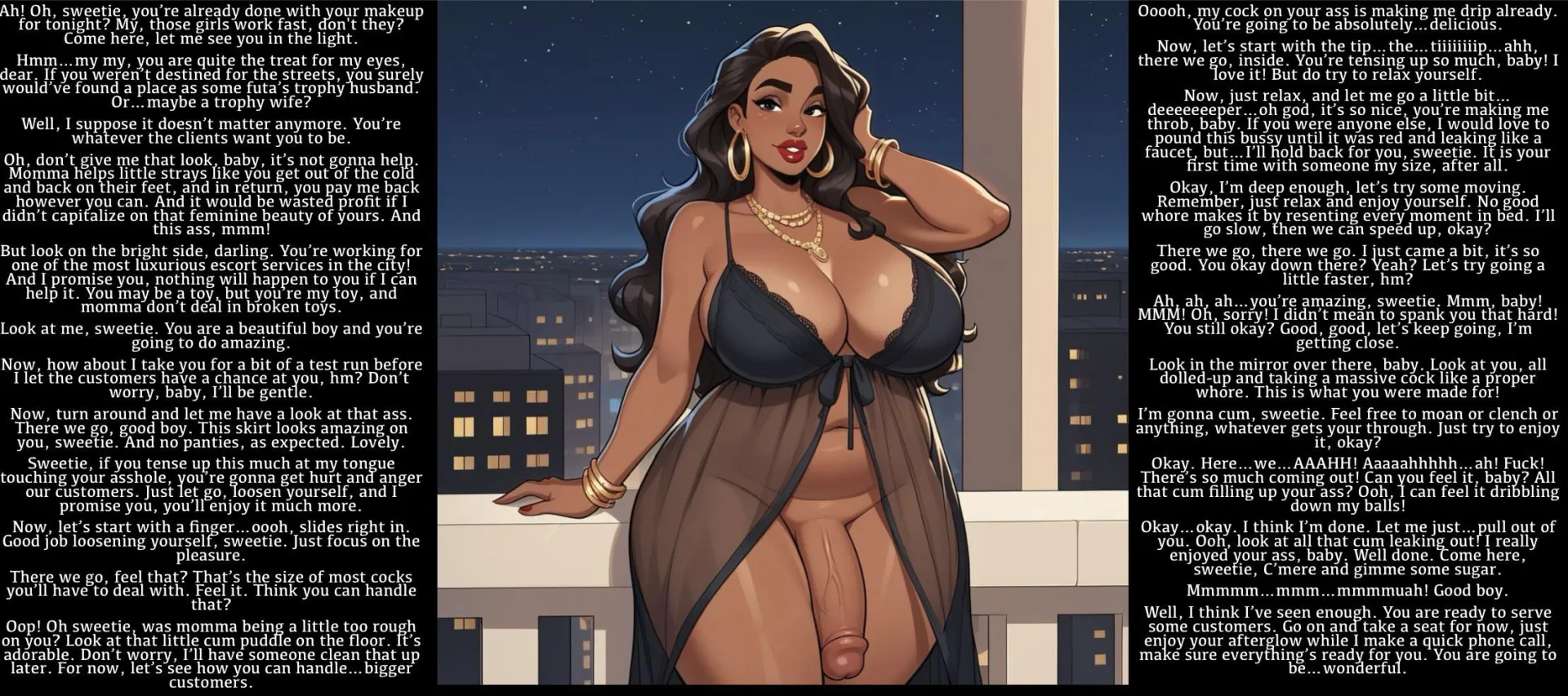 Fresh meat for the love machine [Male POV] [prostitution] [caring mistress] [new femboy] [anal] [gentle]