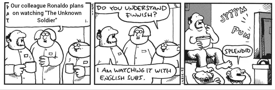 From the finnish newspaper comic 'Fingerpori'