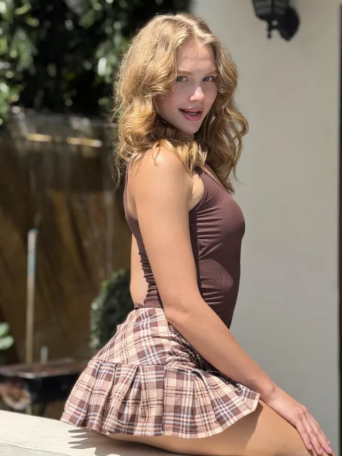 Fuck me with my skirt on or off daddy?