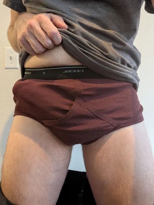 Full rise Jockeys today, needing that extra space  [Age 43]