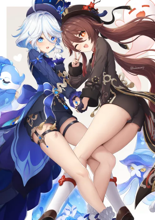 Furina, Hu Tao (Genshin Impact) [hako momiji]