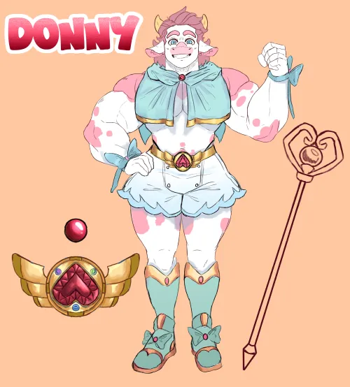 Furry/bara Magical boy cow mage Donny!!!(artist me)