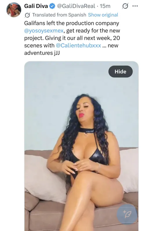 Gali diva top Mexican pornstar announced she’s leaving sexmex after 15 years probably cause the owner is dating Nicole Zurich who stirs drama behind the scenes