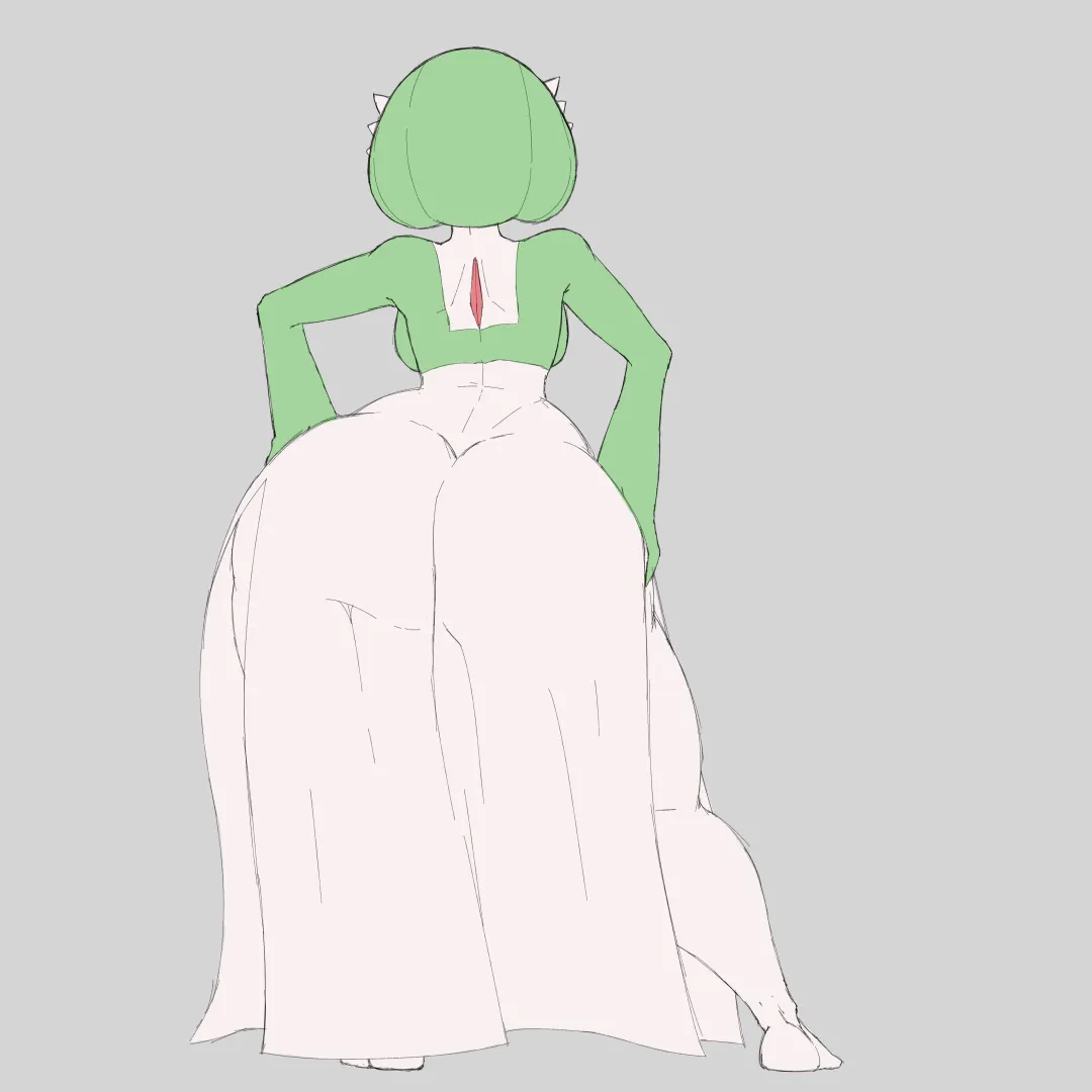 Gardevoir Booty Sketch (Art by me)