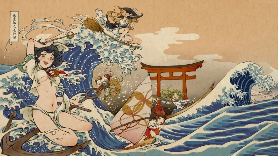 Gensokyo Surfing [Touhou](3086x1736)
