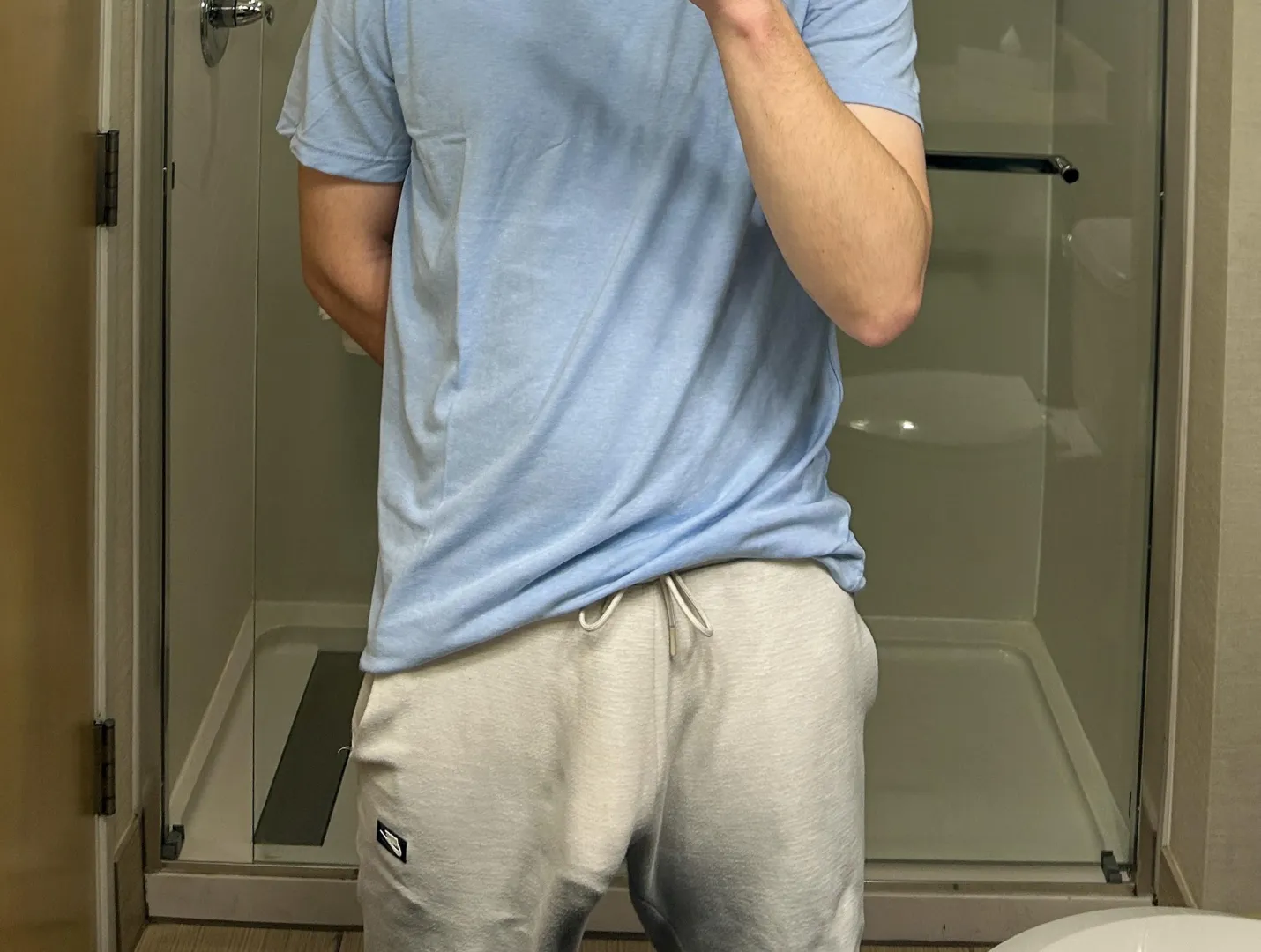 Gf told me I’m too hung to wear grey sweats in public