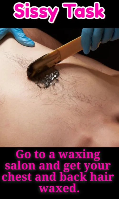 Go to a waxing salon and get your chest and back hair waxed