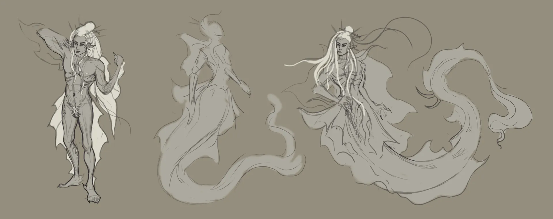 (Gods Are Real) Journey To The North Bai Yu Concept Art WIP, by Me