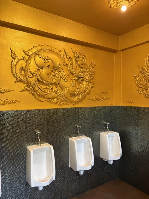 Golden urinals in Thailand