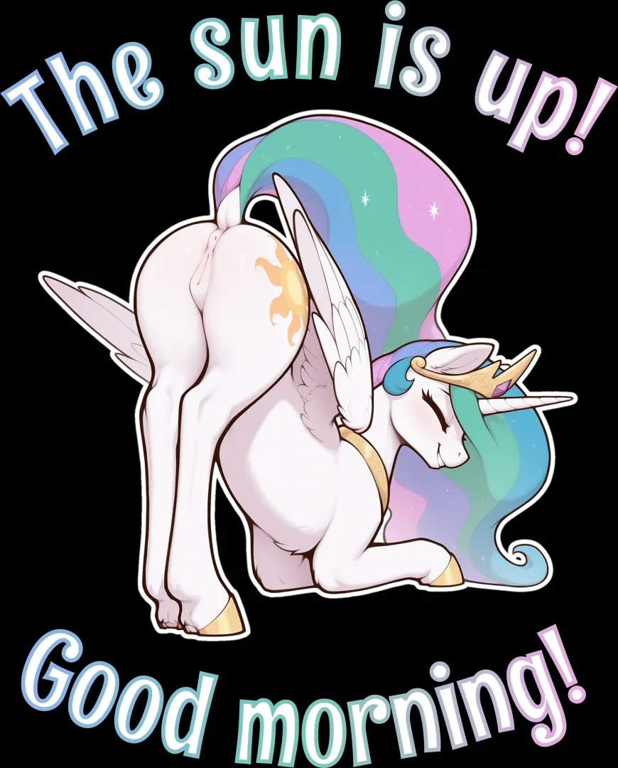 Good Morning Celestia Sticker