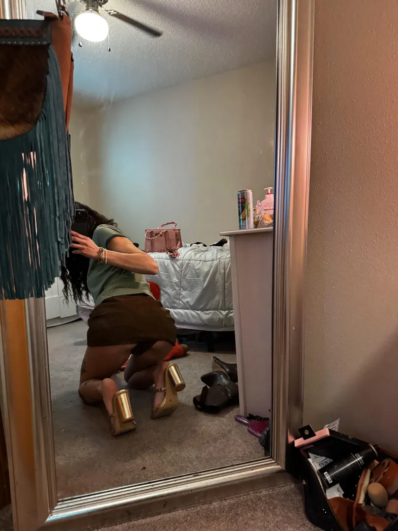 Good thing this mini skirt has built in shorts