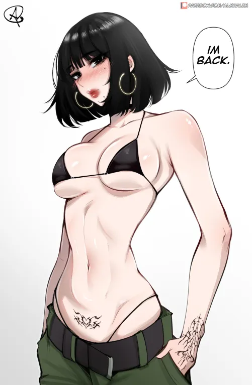 Goth girl is back with a lewd crest (Almualim)