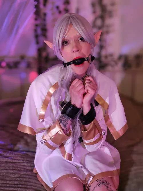 Grab your elf slave's ears and throatfuck her raw