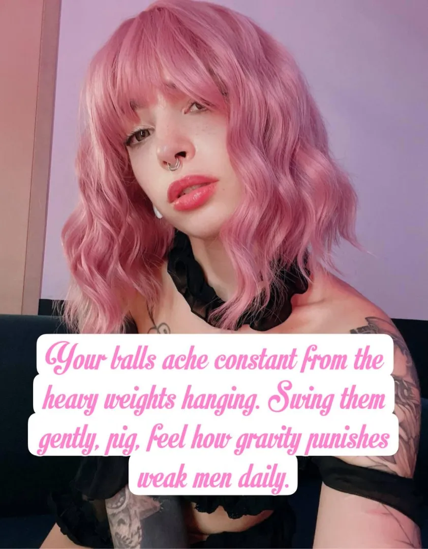 Gravity keeps your useless balls in constant agony, doesn't it pig? [no imagefap]